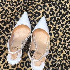 Christian Louboutin white mules guaranteed authentic